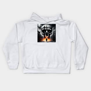 Nothing escapes the persecuting evil...the fire will consume you Kids Hoodie